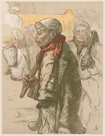 在黑人国家`In the Black Country (Au Pays Noir) (ca. 1898) by Jules Gustave Besson