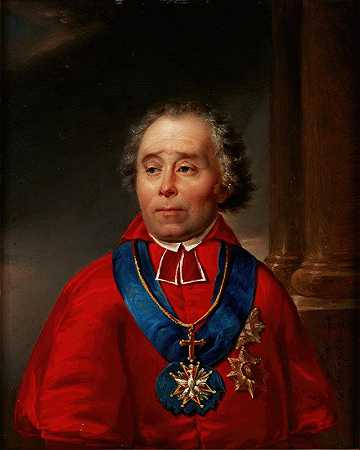 简·帕维·沃罗尼茨肖像`Portrait of Jan Paweł Woronicz (1828) by Jan Nepomucen Bizański