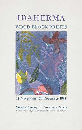 伊达赫玛木刻版画`Idaherma wood block prints (1983) by Idaherma Williams
