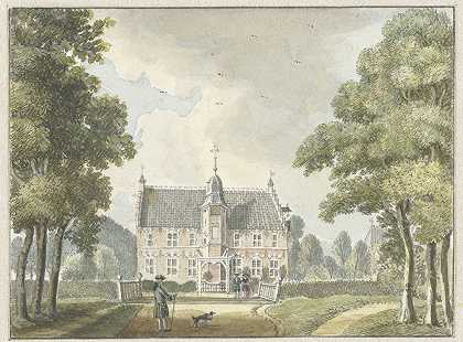 特威罗附近亨德伦的房子`Het Huis Hunderen bij Twello (1744) by Jan de Beijer