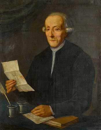 西皮奥内·巴尔达西尼肖像`Portrait of Scipione Baldassini (18th century) by Marchigian School