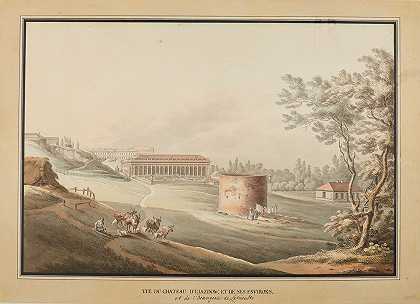 浴室公园，带水箱的景观`Łazienki Park, the view with the Water Tank (1794) by Zygmunt Vogel
