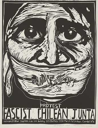 抗议法西斯的智利军政府`Protest fascist Chilean junta (1975) by Rachael Romero
