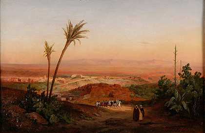 景观D部分平原D奥兰`Vue dune partie de la plaine dOran (1833) by Ferdinand Duboc
