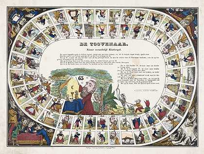 新的娱乐儿童游戏`De Toovenaar – Nieuw vermakelijk kinderspel (1856) by Erve Wijsmuller