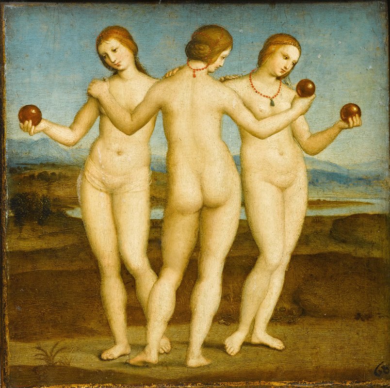 三美图`The Three Graces (1503~1508) by Raphael