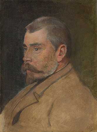 瑟特凡·左贝尔姐夫肖像`Portrait of Brother~in~law, Štefan Czóbel (1880–1900) by Ladislav Mednyánszky
