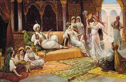 后宫的舞会`A dance in the harem by J.G. Delincourt