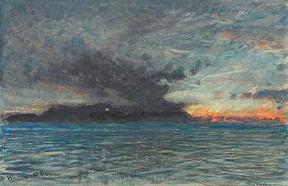 黎明时分的圣文森特`St Vincent at dawn by Albert Goodwin