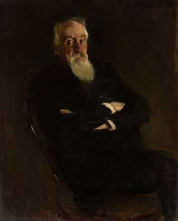 卡罗尔·贝伦特肖像`Portrait of Karol Berent (1901) by Konrad Krzyżanowski