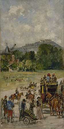 朗尚赛马场`Le champ de courses de Longchamp (1889) by John-Lewis Brown