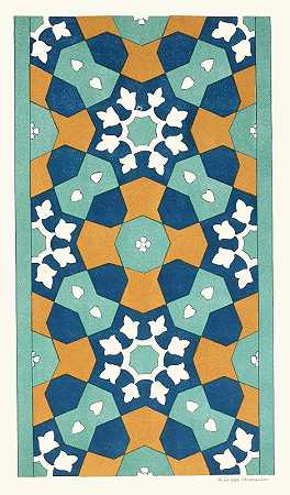 来自阿富汗边界委员会Pl 01的18块装饰瓷砖`18 plates of ornamental tiles from the Afghan Boundary Commission Pl 01 (1884) by Afghan Boundary Commission