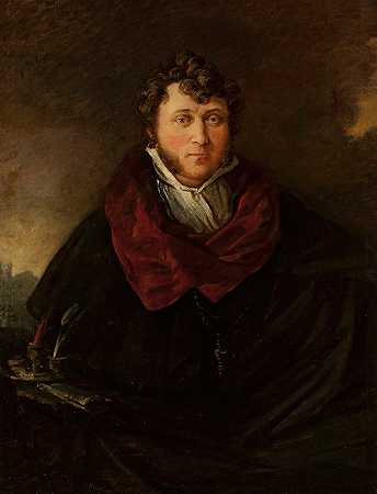 安东尼·奥斯特罗夫斯基肖像`Portrait of Antoni Ostrowski (circa 1824) by Piotr Michałowski