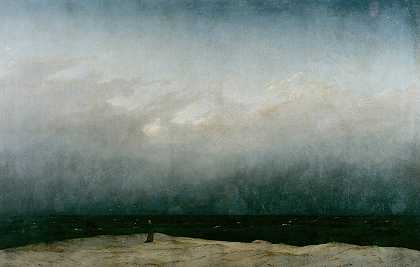 和尚`The Monk by the Sea (between 1808 and 1810) by the Sea by Caspar David Friedrich