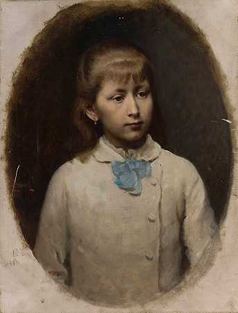 佐西亚·克拉舍夫斯卡肖像（1863年–）`Portrait of Zosia Kraszewska (1863–) (between 1872 and 1875) by Leopold Horowitz