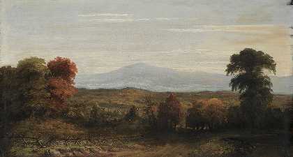 景观`Landscape (before 1918) by Jasper Francis Cropsey