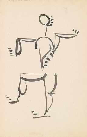 男舞者`Male Dancing Figure (1910 ~ 1915) by Henri Gaudier-Brzeska