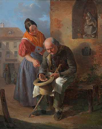 最后一分钱`Der letzte Groschen (1848) by Eduard Ritter