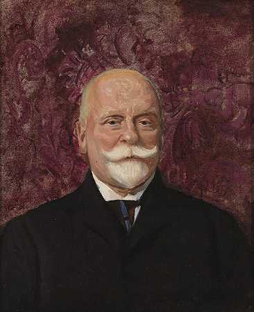 利昂·比林斯基画像`Portrait of Leon Biliński (1914) by Leon Wyczółkowski