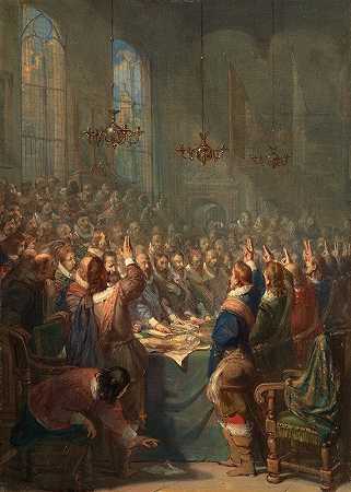 蒙斯特的和平，安诺1648`The Peace of Munster, Anno 1648 (1835 – 1897) by Barend Wijnveld