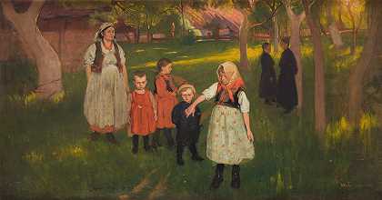 艺术家s家族`The Artists Family (1905) by Włodzimierz Tetmajer