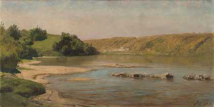 奥卡河`Oka river (1903) by Vasily Dmitrievich Polenov