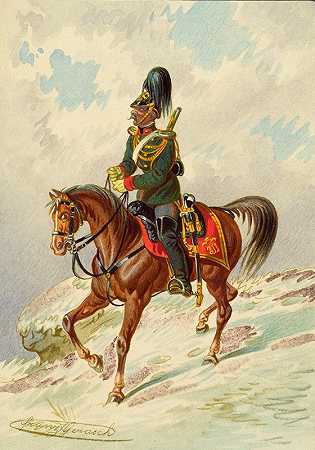 骑马的士兵`Soldat zu Pferd 8 by Franz Gerasch