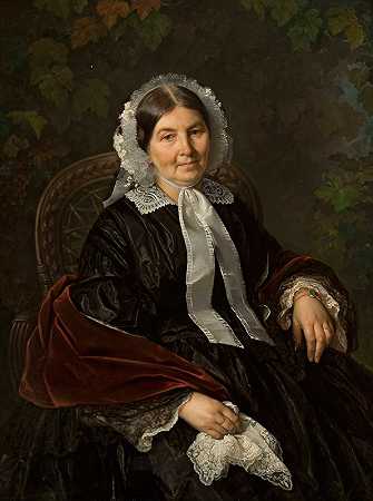 玛蒂尔达·沃纳肖像`Portrait of Matylda Werner (1858) by Józef Simmler