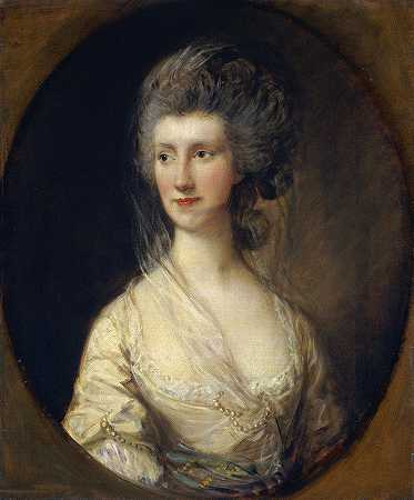 约翰·泰勒夫人`Mrs. John Taylor (c. 1778) by Thomas Gainsborough