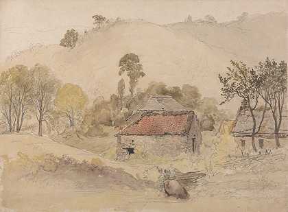 谷仓`The Barns by Samuel Palmer