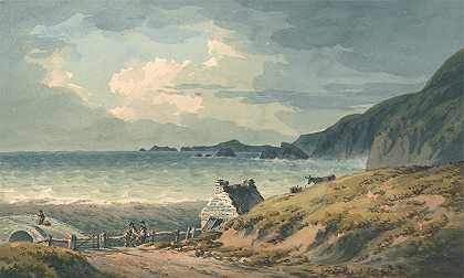 圣布莱德和的北部边界s湾`The Northern Boundary of St. Brides Bay (1792) by John Warwick Smith