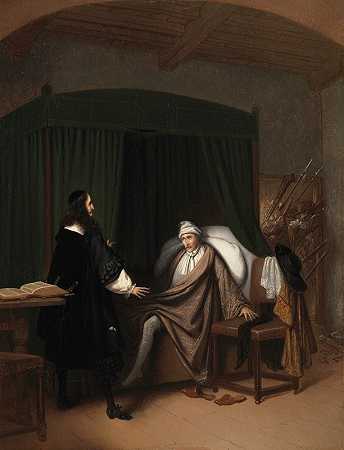 埃诺1672年格万根普特的德布罗德斯·德维特`De gebroeders De Witt in de Gevangenpoort, Anno 1672 (1830 – 1882) by Jacobus Ludovicus Cornet