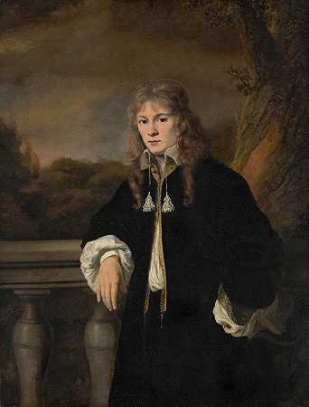 一个年轻人的肖像`Portrait of a Young Man (1652) by Ferdinand Bol
