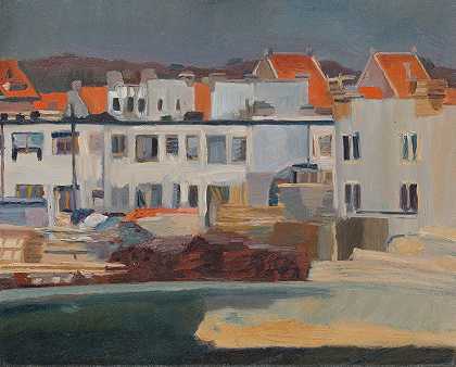 在建的混凝土村庄`Betondorp in aanbouw (1925) by Nicolaas Pieneman