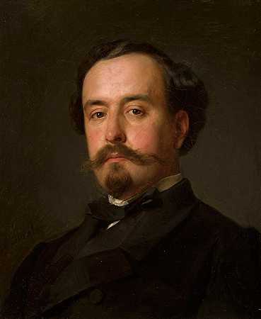 朱利叶斯·科萨克肖像`Portrait of Juliusz Kossak (after 1862) by Józef Simmler