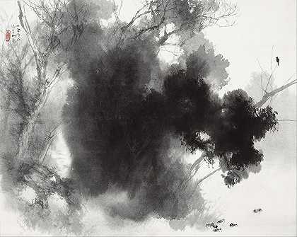 栖息的鸟`Birds at Roost (1937) by Takeuchi Seihō