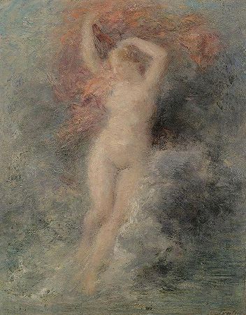 维纳斯高耸入云`Venus Selevant Au Dessus De La Mer by Henri Fantin-Latour