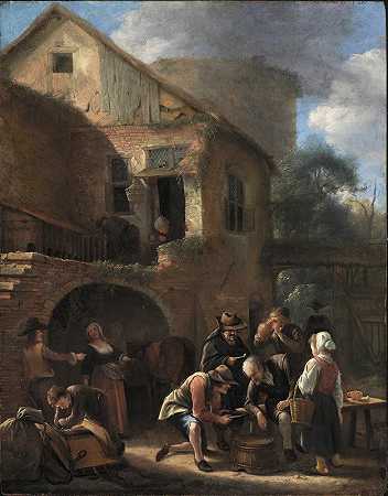 农民党`A Party of Peasants (between 1648 and 1650) by Jan Steen