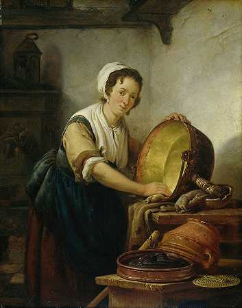 坩埚洗涤器`The Caldron Scrubber (1808 ~ 1810) by Abraham Van Strij