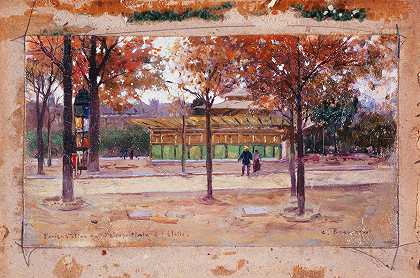 地铁入口，L星星`Entrée du métropolitain, place de lÉtoile (1900~1907) by Carlo Brancaccio