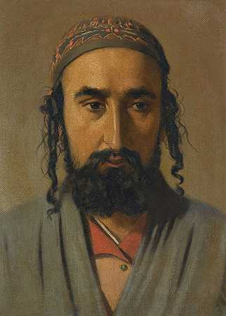 犹太商人画像`Portrait Of A Jewish Merchant by Vasily Vasilevich Vereshchagin