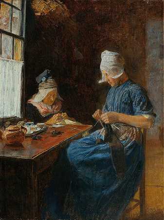 荷兰女性`Holländische Frauen (1900) by Ferdinand Kruis