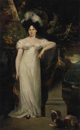 伦诺克斯夫人的肖像，后来是阿什利夫人`Portrait of Mrs. Lennox, afterwards Lady Ashley by Sir William Beechey