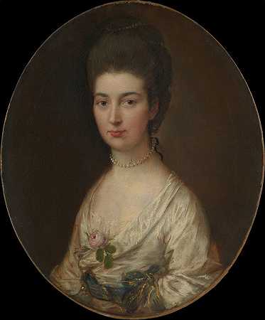 拉尔夫·伊扎德夫人（爱丽丝·德兰西，1746-1832）`Mrs. Ralph Izard (Alice De Lancey, 1746–1832) by Thomas Gainsborough