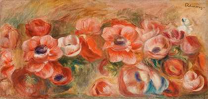 银莲花属`Anemones (Anémones) (c. 1912) by Pierre-Auguste Renoir