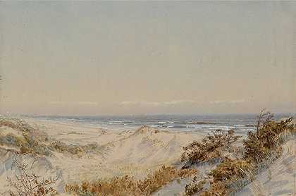 大西洋城附近的沙丘`Dunes Near Atlantic City (circa 1895) by William Trost Richards