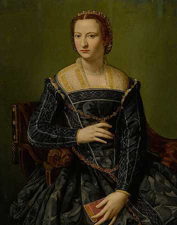 黑衣女子肖像`Portrait of a lady in black by Alessandro Allori