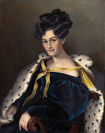 索菲亚·迈尔斯`Sophia Myers (ca. 1830) by Sarah Miriam Peale