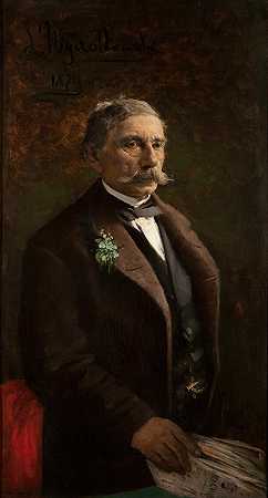 Jakub Barącz肖像`Portrait of Jakub Barącz (1879) by Leon Wyczółkowski