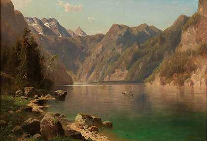 科尼希湖`Königssee by Adolf Chwala